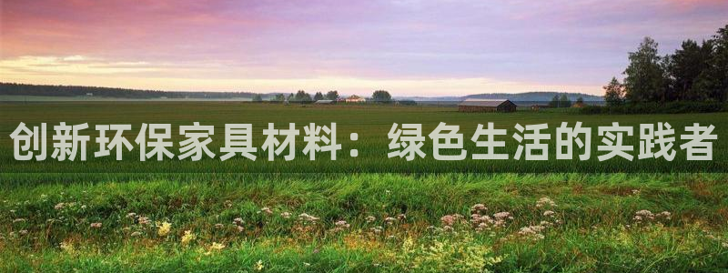 沐鸣2平台黑款：创新环保家具材料：绿色生活的实践者